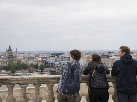 Students exploring Budapest.